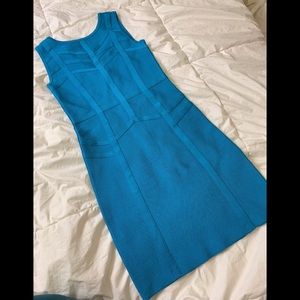 Bebe turquoise sleeveless bandage dress